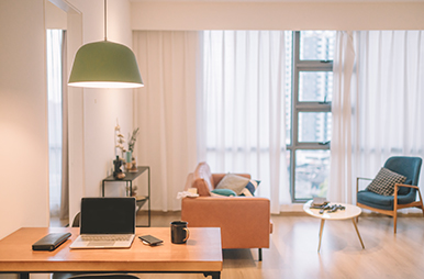 Homeoffice im Wohnzimmer