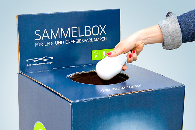 Lampenrückgabe mit Sammelbox